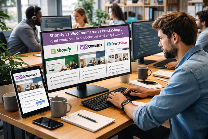 Shopify vs WooCommerce vs PrestaShop : quel choix pour une boutique qui vend et qui scale ?