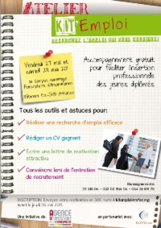 Kit'Emploi, des nouveaux séminaires du 14 au 15 septembre prochain l'AUF